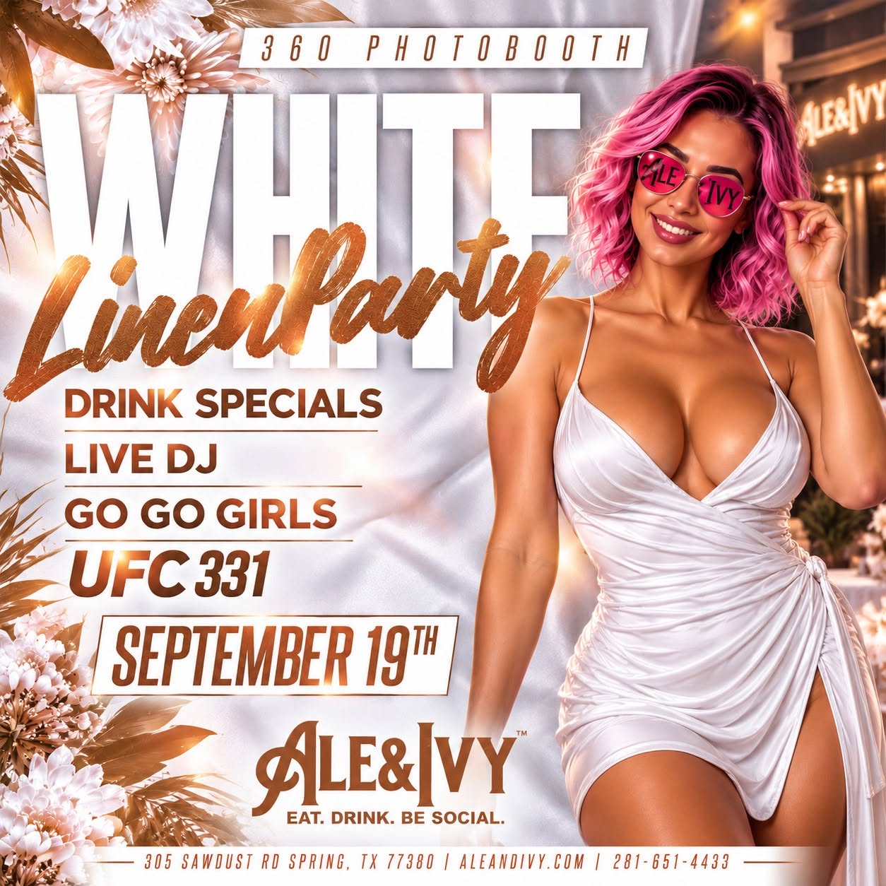 4th Annual White Linen Party flyer