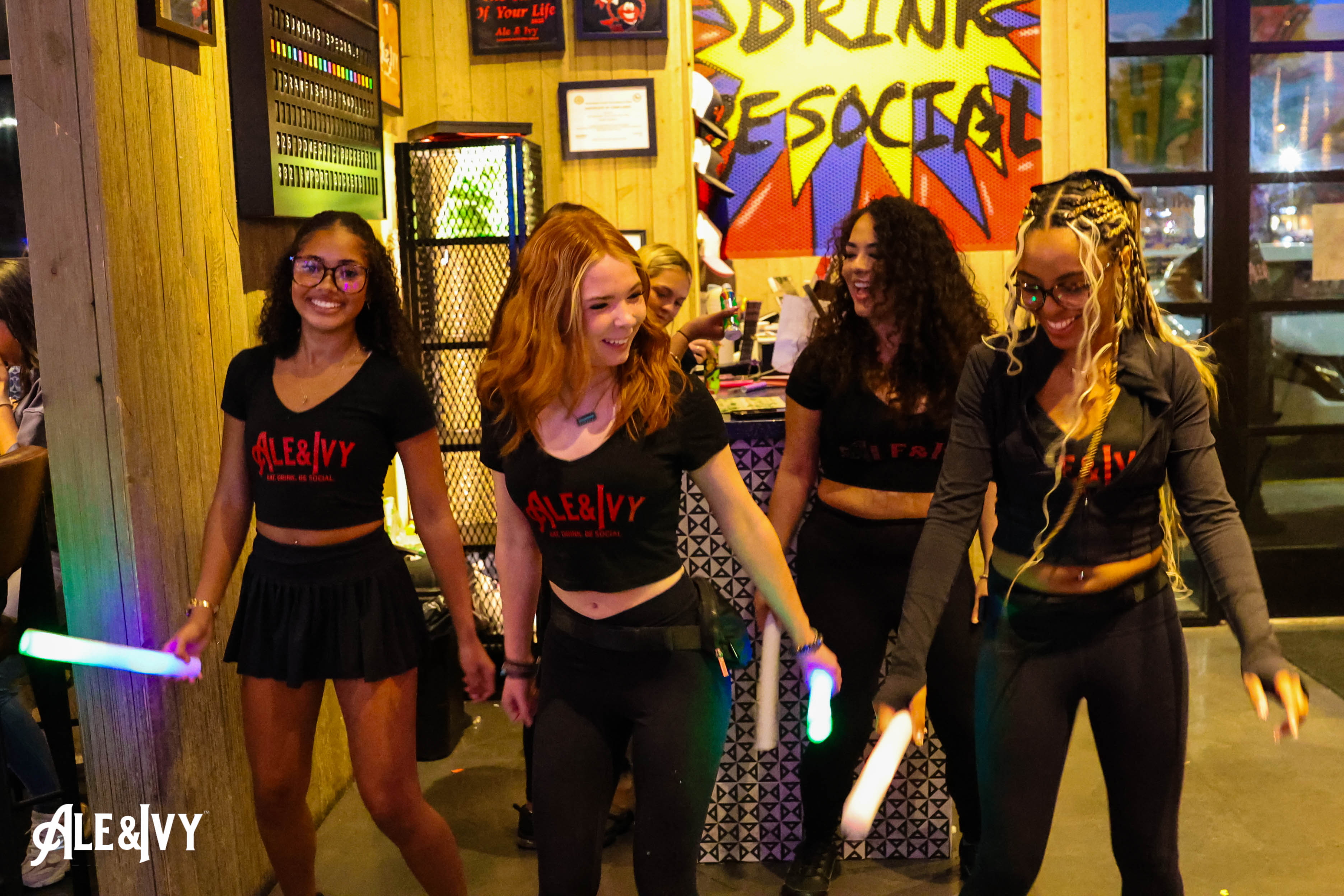 The Ale & Ivy team ready for a fun event night