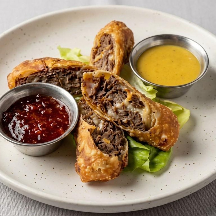 Cheeseburger Egg Rolls